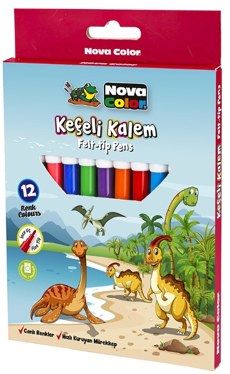 NOVA COLOR KECELİ KALEM 12 LI NC-871