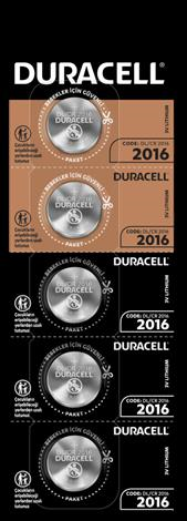 DURACELL PİL DÜĞME 3V 5 Lİ 2016