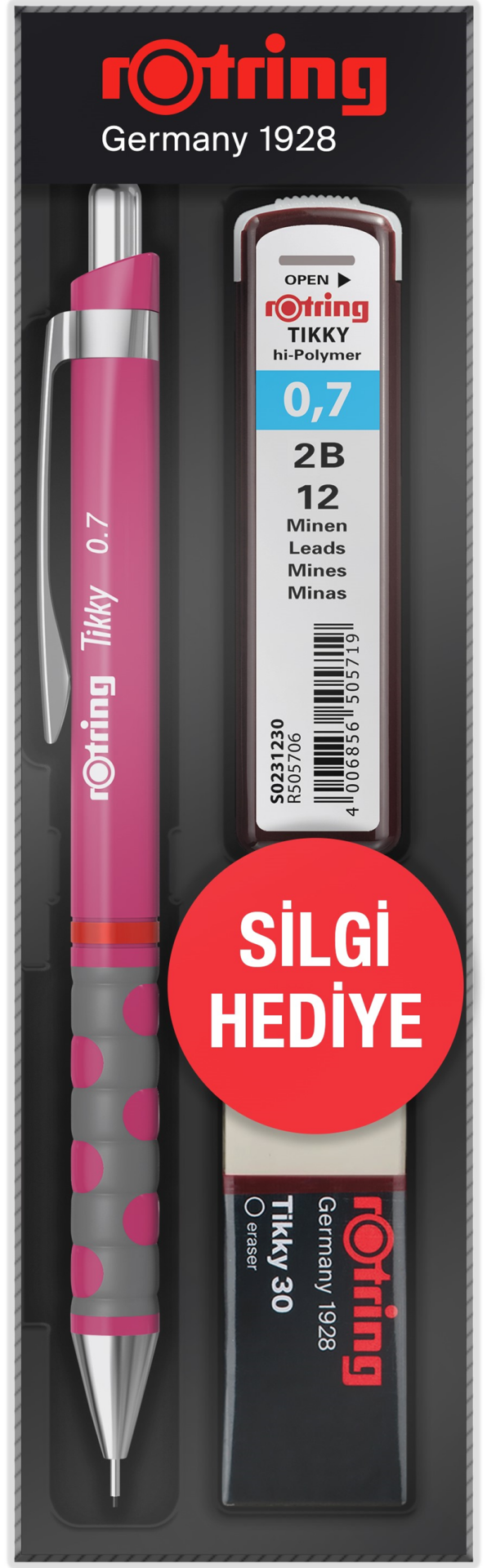 ROTRİNG VERSATİL KALEM TIKKY OKUL SETİ 0.7 AHUDUDU PEMBE