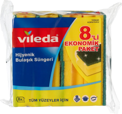 VİLEDA KLASİK YEŞİL SÜNGER OLUKLU 8Lİ 141127