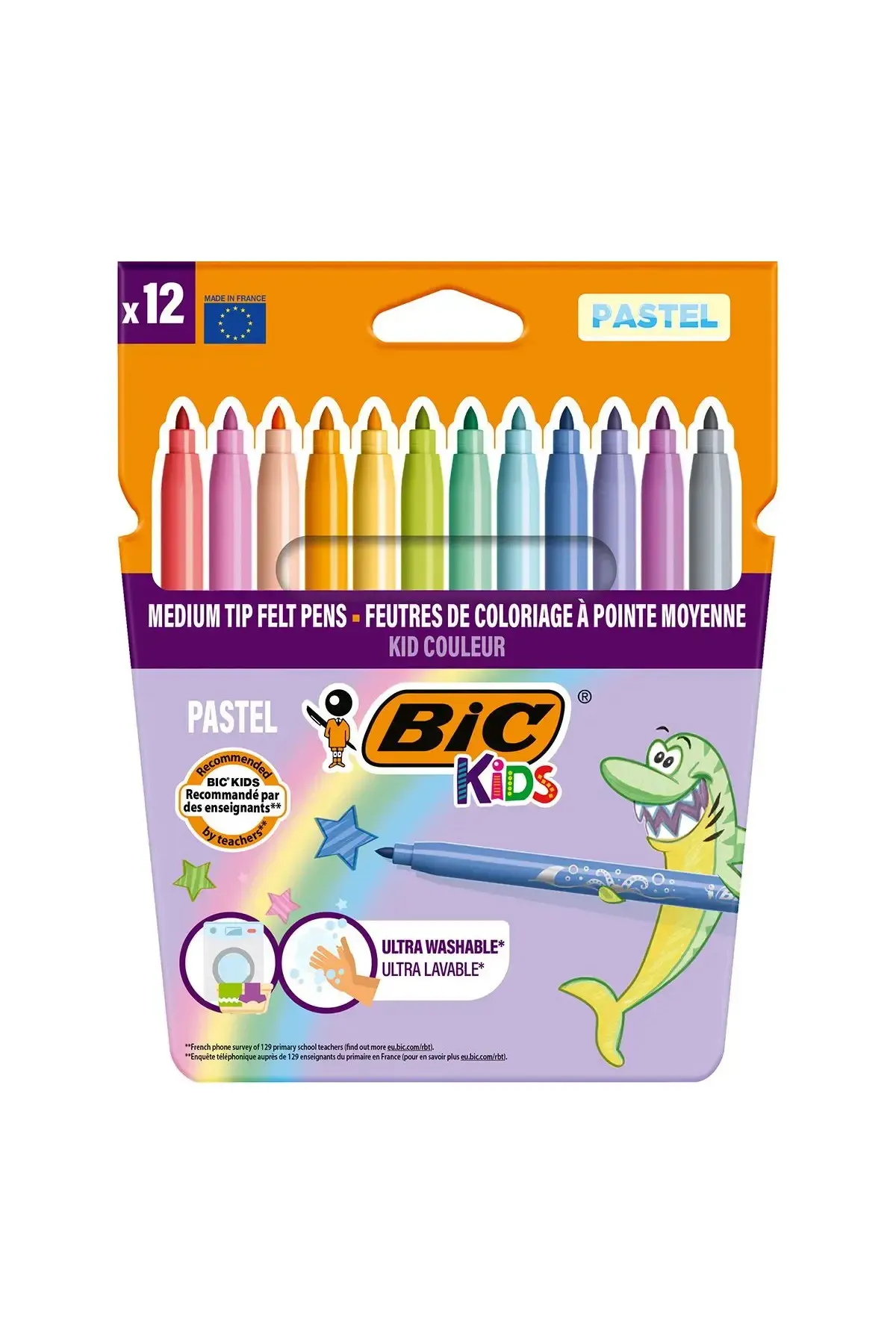 BIC KEÇELİ KALEM KID COULEUR PASTEL 12 RENK 520084