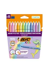BIC KEÇELİ KALEM KID COULEUR PASTEL 12 RENK 520084
