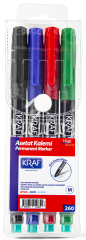 Asetat Kalemi Silgili 4 Renk 260 m