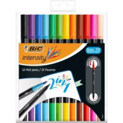 BIC KEÇELİ KALEM INTENSITY DUAL TIP ÇİFT TARAFLI 12 RENK 989695