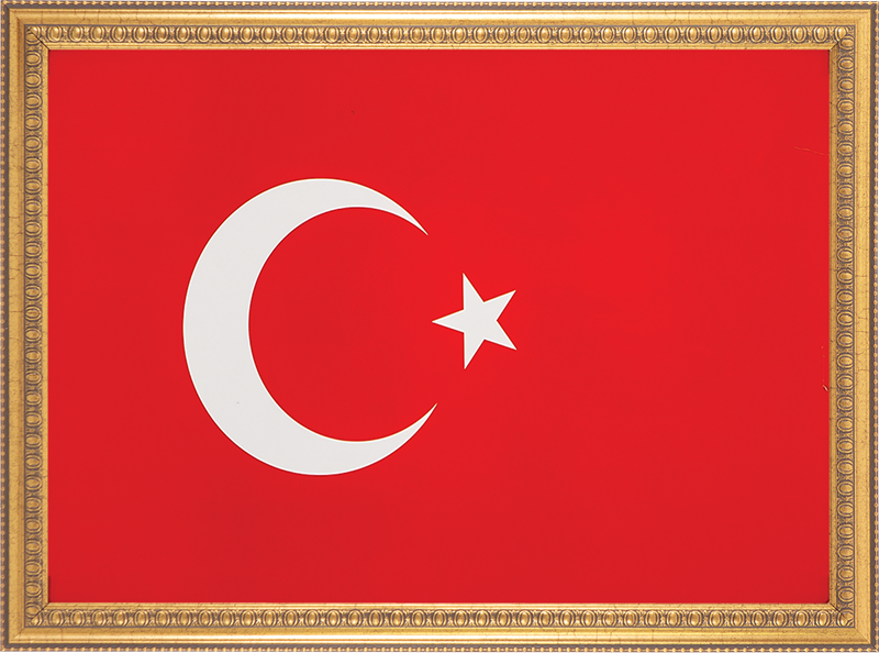 İNTER TÜRK BAYRAĞI VARAKLI ÇERÇEVE 50x70 INT-050