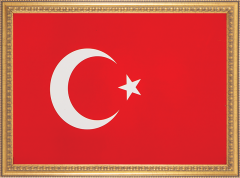 İNTER TÜRK BAYRAĞI VARAKLI ÇERÇEVE 50x70 INT-050