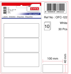 TANEX OFİS ETİKETİ OFC-122 BEYAZ