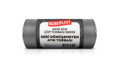 KOROPLAST ÇÖP TORBASI SIFIR ATIK GERİ DÖNÜŞEMEYEN ATIKLARI KOYU GRİ JUMBO 80x110 440 GR 10 LU 27 MİC. ST01500536
