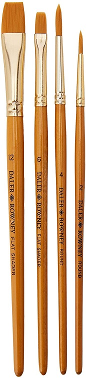 DALER ROWNEY FIRÇA SETİ SIMPLY SERİSİ GOLD TAKLON 4 LÜ SET-2 216920401
