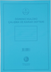 DİLMAN ÖĞRENCİ KULUBÜ ÇALIŞMA VE KARAR DEFTERİ PP KAPAK 20x28 16 YP 5322