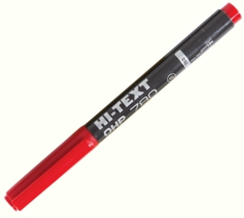 HI-TEXT ASETAT KALEMİ (S) KIRMIZI 780SK