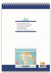 GIPTA BLOKNOT PRISMA A4 SPİRALLİ KARTON KAPAK 100 YP. DÜZ 1378