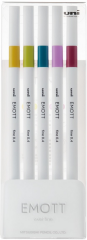 UNİ FINELINER KALEM EMOTT SET PEM-SY/5C.08 0.4 RETRO RENKLER 5 Lİ