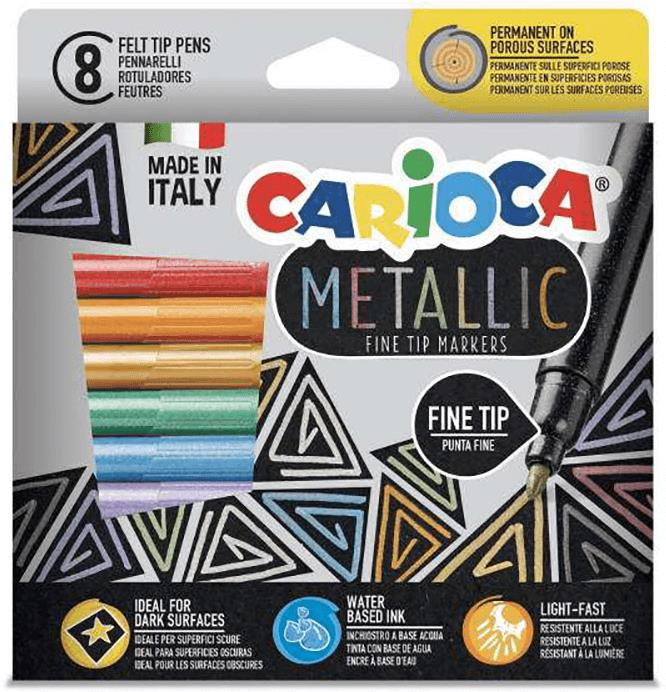 CARIOCA KEÇELİ KALEM METALİK 8 Lİ 43162