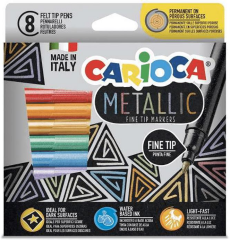 CARIOCA KEÇELİ KALEM METALİK 8 Lİ 43162