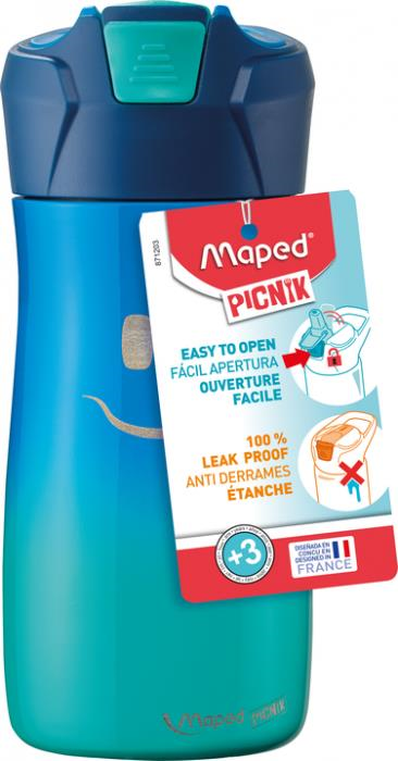 MAPED MATARA PICNIK 430 ML ÇELİK GÜLEN YÜZ MAVİ 871203
