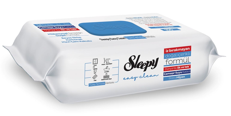 SLEEPY EASY CLEAN YÜZEY TEMİZLİK HAVLUSU 100 LÜ ÇAMAŞIR SUYU KATKILI (MAVİ)