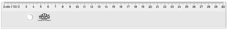 HATAS CETVEL ÖĞRENCİ PLASTİK 30 CM ŞEFFAF 00147