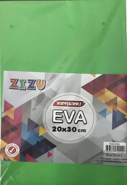 ZIZU EVA A4  YAPIŞKANLI 20*30 0020