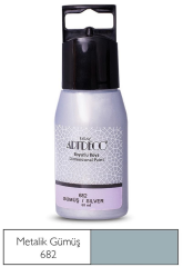 ARTDECO BOYUTLU BOYA METALİK 60 ML GÜMÜŞ Y-040C-682