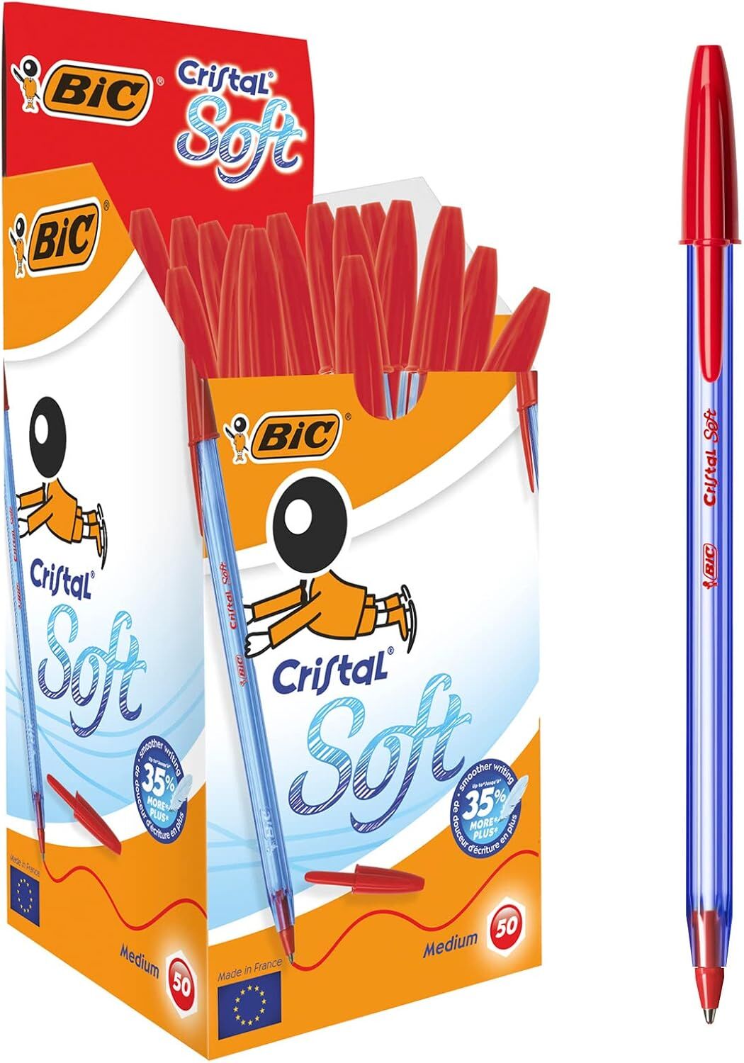 Bic Tükenmez Kalem Cristal Soft 50 Li Kırmızı 918520