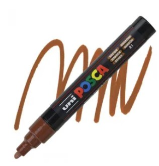 UNİ POSTER MARKÖRÜ POSCA 1.8-2.5 PC-5M KAKAO KAHVE