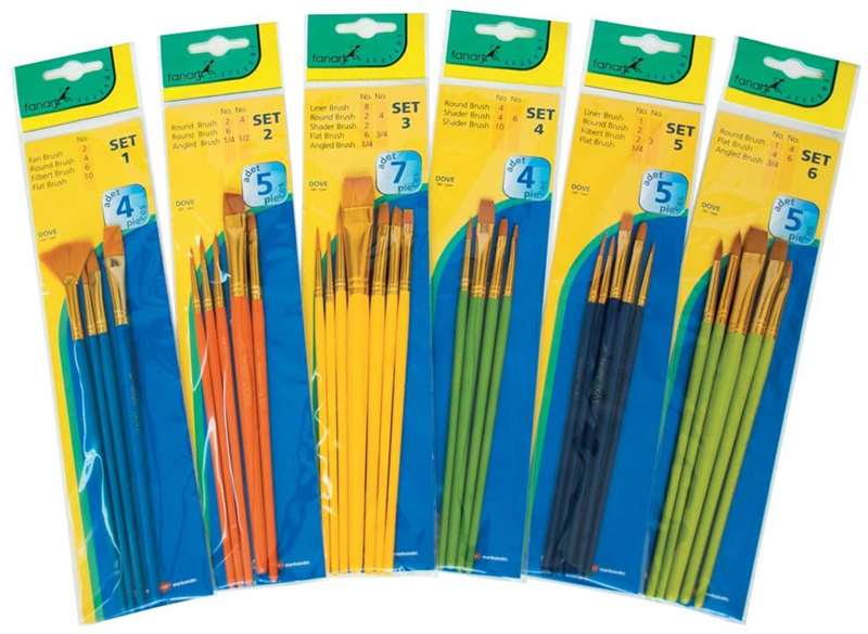 FANART FIRÇA SETİ ACADEMY 500 SERİSİ SENTETİK KIL (12 FARKLI SET=60 ADET FIRÇA ) F-7500.S0