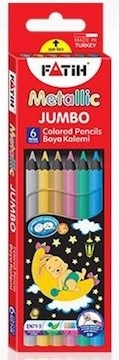FATİH KURU BOYA  6 RENK JUMBO TAM BOY METALİK 33360