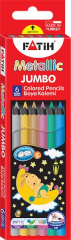 FATİH KURU BOYA  6 RENK JUMBO TAM BOY METALİK 33360