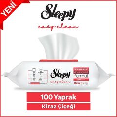 SLEEPY EASY CLEAN YÜZEY TEMİZLİK HAVLUSU 100 LÜ KİRAZ ÇİÇEĞİ (KIRMIZI)