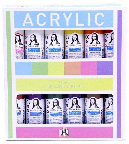 SÜDOR AKRİLİK BOYA SET MONALISA 12x70ML EXTRA BEYAZ SD150-X14