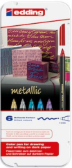 EDDING GRAFİK KALEMİ E-1200 METALİK 6 LI
